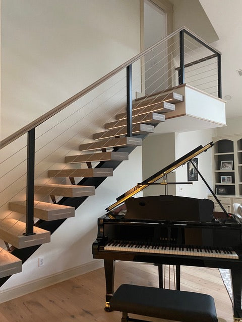 Extra Thick Custom Wood Stair Treads | Ash, Oak, or Maple