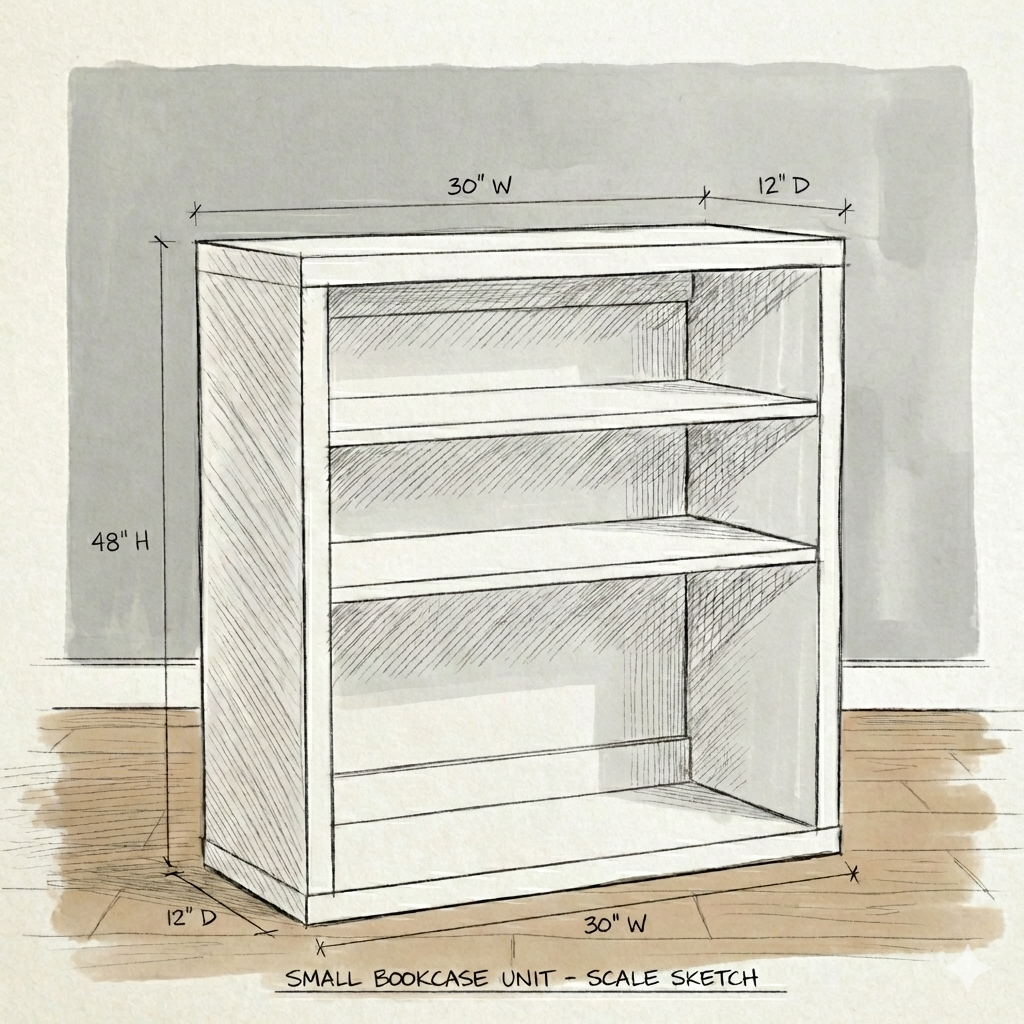 The Stockton Mill: Custom 48" Stackable Half-Book Case