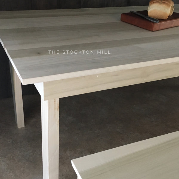 Ruby Collection Hardwood Farm Table and Bench seating