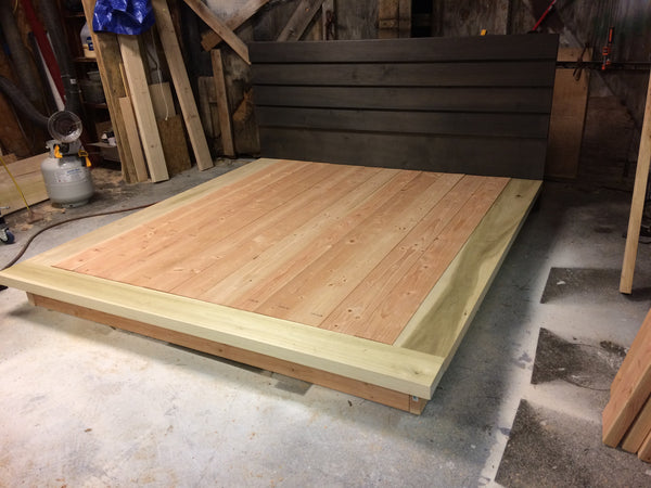 Hardwood Platform Bed, Queen size wood bed Ruby Collection