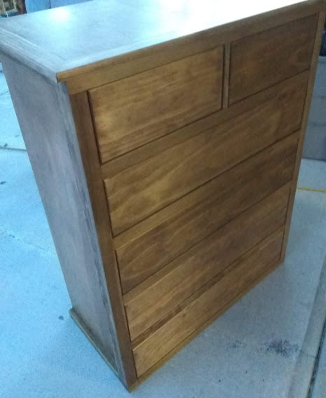 All wood stand up Dresser with six drawers