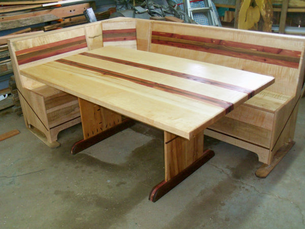 Breakfast nook discount table and bench