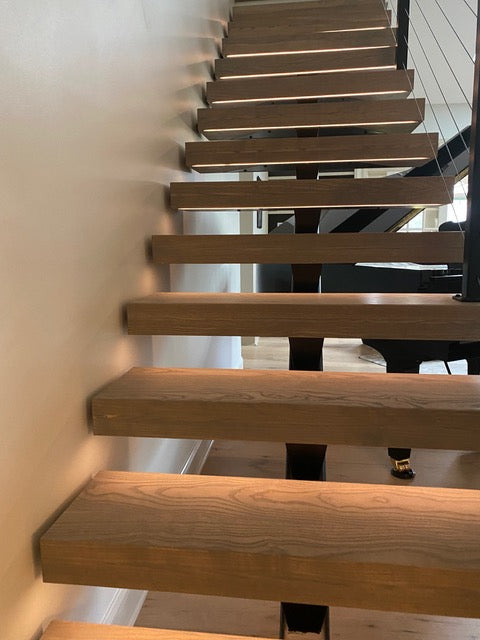 Extra Thick Custom Wood Stair Treads | Ash, Oak, or Maple