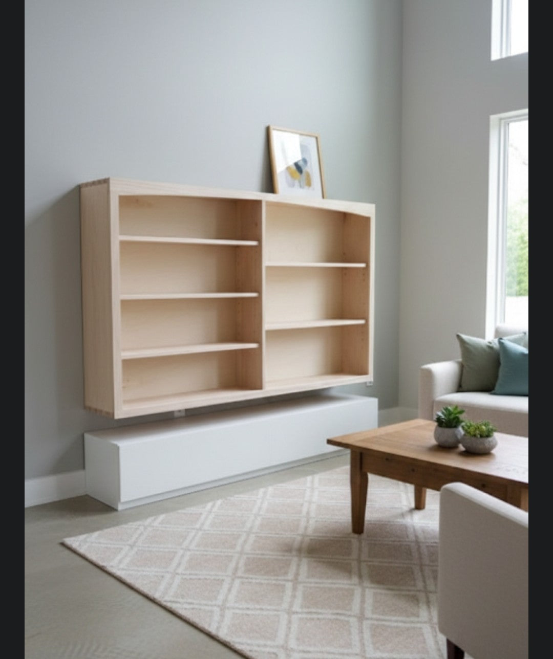 60" Signature Double-Bay Floating Bookcase