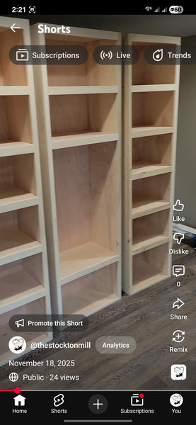 Custom bookshelf Room