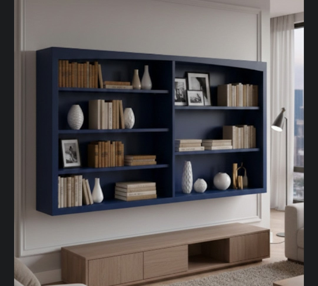 60" Signature Double-Bay Floating Bookcase