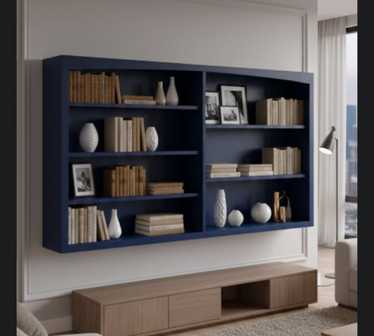 60" Signature Double-Bay Floating Bookcase