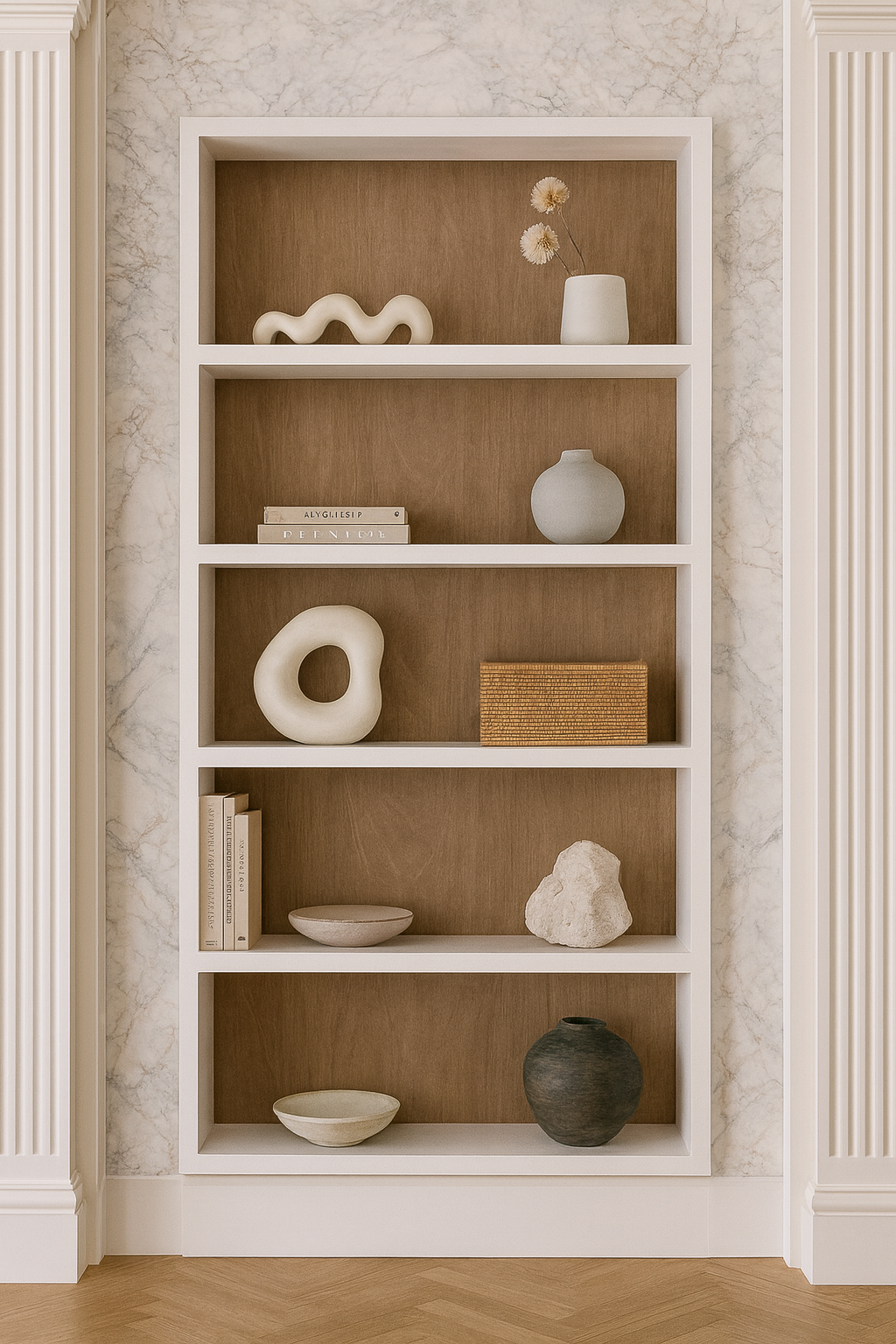 Custom Solid Wood Bookcase - 30" Wide Standard Unit Example