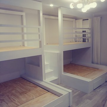 Modern Adult Quad Bunkbeds