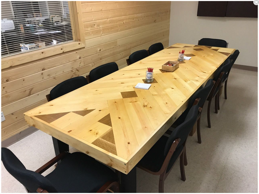 Chevron Table, Conference or Dining