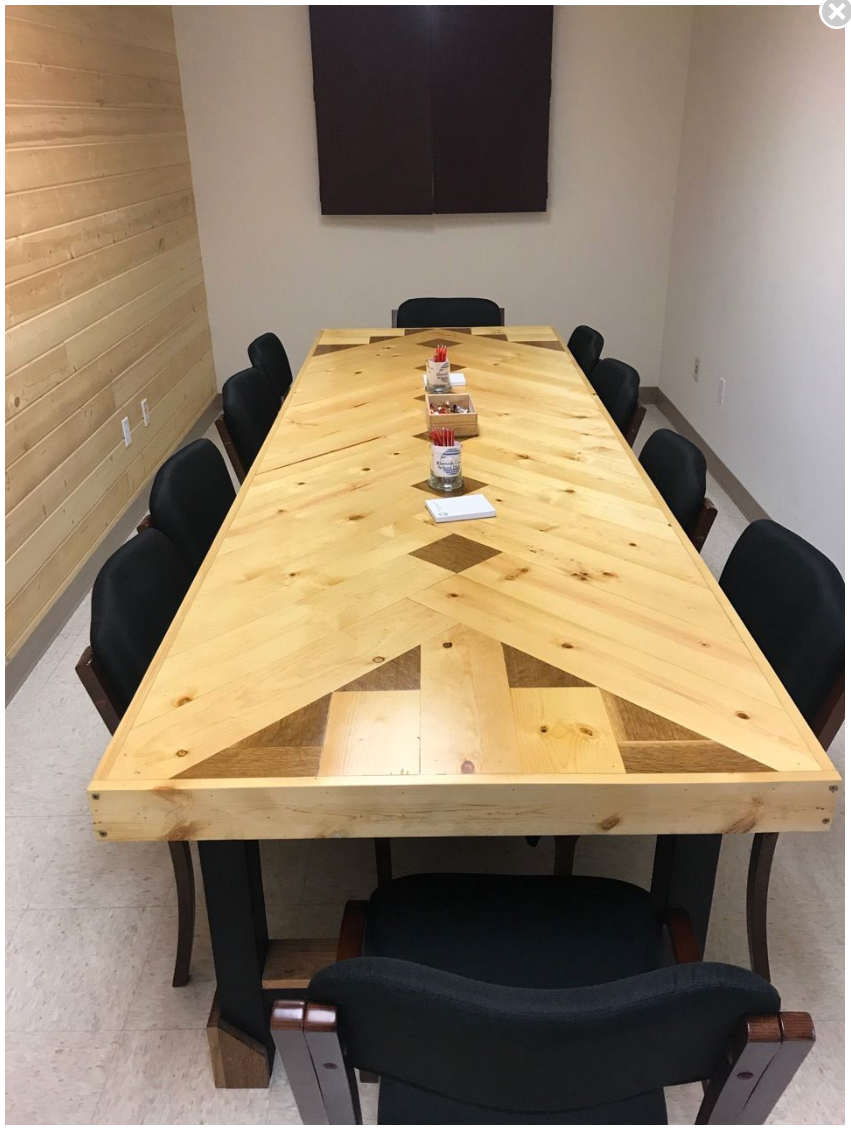 Chevron Table, Conference or Dining