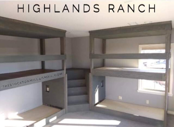 Highlands Ranch Quad "L" Bunkbeds