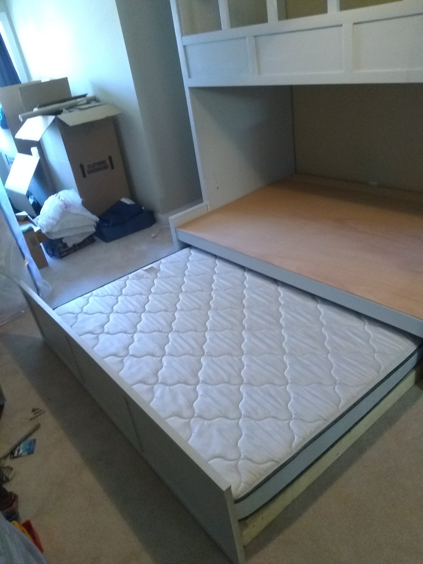 The Hoosier: Bespoke Twin Over Full 5-Sleeper Bunk Suite - Handcrafted Adult-Strength Bunk Bed with Twin Trundle