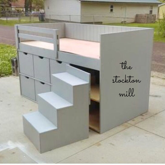 The Stockton Mill | High-Capacity Twin Bed with Storage