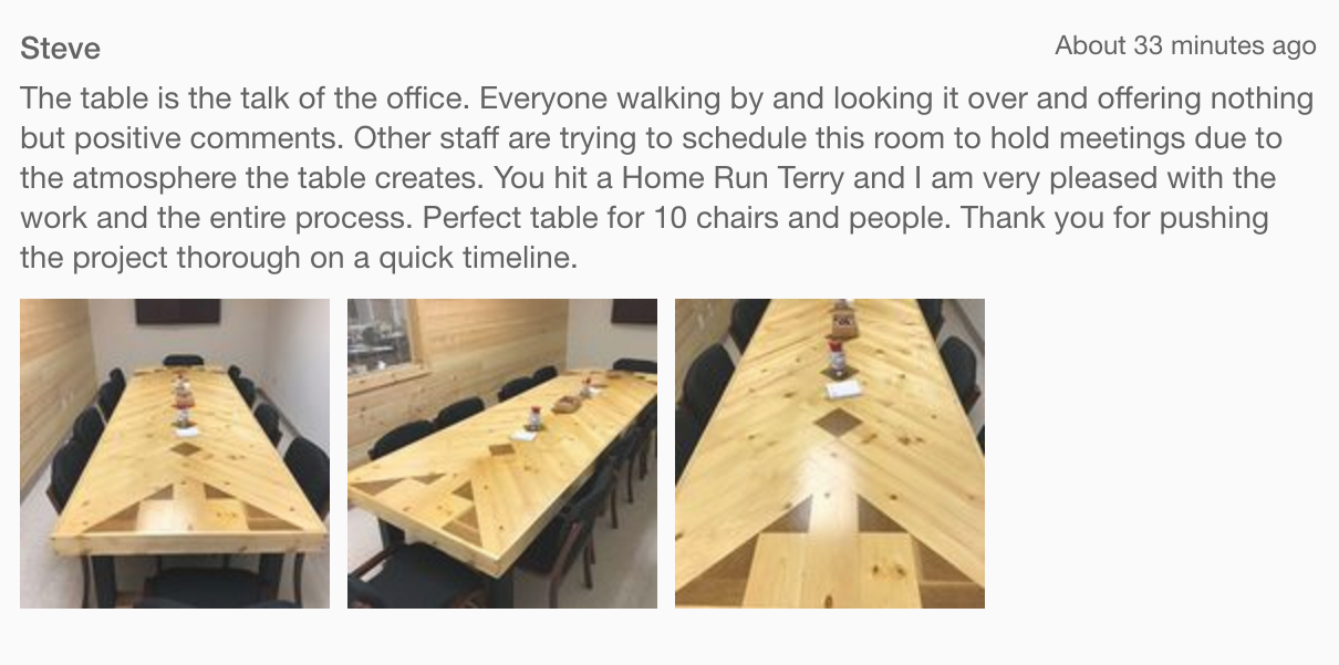 Chevron Table, Conference or Dining