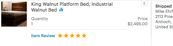 Hardwood Platform Bed, Queen size wood bed Ruby Collection